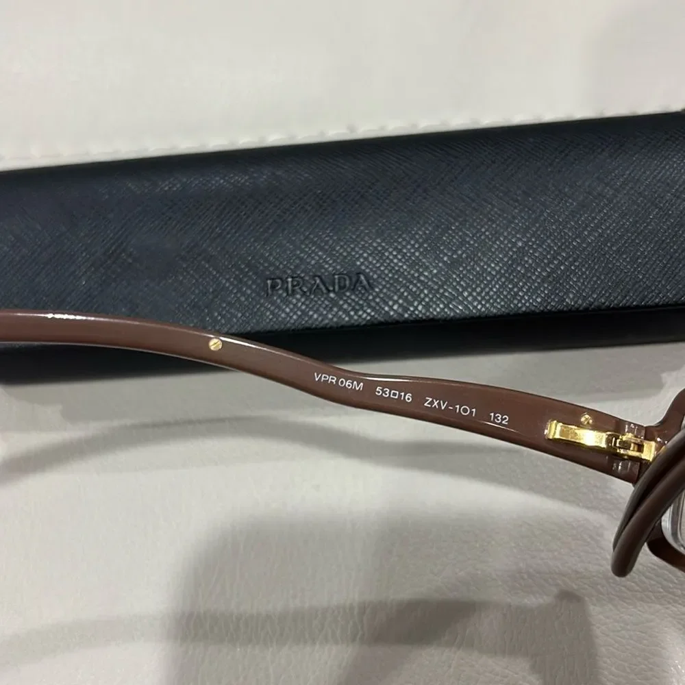 PRADA VPR06M Eyeglasses in color Hazelnut Mordore